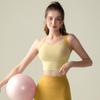 Ropa interior deportiva de una pieza para mujer, color contrastante, a prueba de golpes, de alta resistencia, para correr, yoga, sujetador, chaleco fitness delgado de alta elasticidad