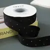 Fita de Couro Sintético com Strass Quente de Lado Único de 2,5cm Acessórios de Cabelo DIY Laço Gola Chapéu Embalagem Floral Fita com Strass
