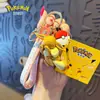 Colgante Llavero Original de Pokemon Muñeco de Dibujos Animados Lindo de Pikachu Colgante para Llavero de Coche de Pareja Venta al por Mayor