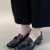Mocasines de moda estilo británico con tacón grueso para mujer, nuevos zapatos versátiles retro para commuting otoño 2026 para mujer