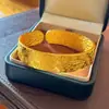 Pulseira Jiyan Oito Tesouros Flor de Lótus Padrão Martelo Aberto Feminina Novo Estilo Chinês Pulseira Larga Joia