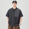 Camisa Polo Anyang Color Block Manga Curta 2026 Verão Nova Solta Casual Gola Lapela Top Combinação de Cores Transfronteiriça