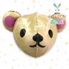 Balões de Folha de Alumínio 3D Estéreo de Animais Mecrla Cabeça de Urso Leão Decoração de Festa de Aniversário na Selva Atmosfera