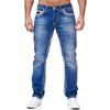 Amazon Comercio Exterior Nuevos Jeans de Doble Línea para Hombre Transfronterizos Casuales Europeos y Americanos Pantalones de Mezclilla para Hombre