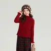Pudding Haru Ropa de Invierno para Niñas y Niños Tops 2025 Otoño e Invierno Nuevos Suéteres Casuales para Niños con Cuello Medio-Alto Forrados de Polar