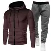 Sudadera Deportiva con Forro de Polar de Puntos Ondulados para Hombre y Mujer Otoño e Invierno 2024 Traje de Chándal con Cremallera de Puntos y Color Sólido para Hombre