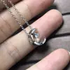 Collar Coco Patrón Diamante para Mujer, Cadena Dinámica para Clavícula Coco Oro de 18K Bañado en Oro Grueso Estrella y Luna Luna de Hielo de Agua Estrella de Cinco Puntas, Luz de Lujo de Instagram