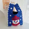 Bolso Chaleco Bolso Chaleco Bolso de Mano Tejido Casual Bolso de Mano Contraste de Color Ajedrez Bolso de Mano Coreano de Lujo Ligero
