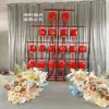 Arte de Hierro para Bodas Linternas Chinas para Bodas Postes Indicadores Pantallas Soportes de Arte de Hierro Iluminación en el Lugar Decoración de Fondo Accesorios