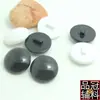 Atacado de botões altos em formato de cogumelo de resina para casacos, suéteres, roupas acolchoadas de algodão e camisas, disponíveis em preto e branco, 10-34mm