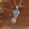 Pingente Ruyi Personalizado Estilo de Vida Pingente de Colar Artesanal Cor Esmalte Estilo Étnico Chinês Feminino