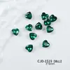Popular Esmeralda Punta Inferior Manicura Forma Especial Diamante Multifacético Amor Hacha Super Brillante Versátil Uña Diamante Joyería Al Por Mayor