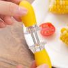 Aguja de maíz aislamiento térmico antiquemaduras acero inoxidable grado alimenticio tenedor de fruta portátil antiadherente mano palillo de maíz cocina hogar
