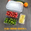 Bandeja de plástico Kanglida para alimentos frescos, colorida, material PET para conservar frutas y verduras, almacenamiento doméstico de grado alimenticio