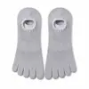 Calcetines de Algodón Puro de Cinco Dedos para Mujer, Primavera/Verano, Talón Antideslizante, Antibacterianos, Transpirables, Delgados, Antideslizantes, Resistentes al Olor, Calcetines Invisibles