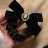 Elástico de Cabelo Laço de Veludo Preto ~ Retrô Francês Vintage Estilo Pequeno Perfume para Mulheres de Meia-Idade