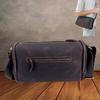 Bolso cruzado de cuero genuino para hombre, Bolso de hombro casual portátil versátil, Bolso para iPad para el trabajo con múltiples bolsillos, Transfronterizo