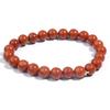Acessórios Estilo Chinês Novo Retrô Pulseira de Pedra Bruta Natural Pulseira de Contas de Pedra Vermelha Feita à Mão Pulseira de Pedra Vermelha de Jade