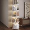 Estante de Livros Giratória 360 Graus Estante Transparente Rack de Armazenamento de Livros Infantis Estante Simples de Chão para Casa Estudante Novo Produto