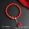 Pulsera de Calabaza de la Fortuna Bolsa de la Suerte Cinnabar Mineral Crudo Arena Roja, Pulsera, Regalo de Año del Zodiaco para Mujeres, Nuevo Modelo Creativo 2026