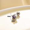 Henson New Sweet Girl Style Tri-color Zircon Five-points Star Brinco Ins Nicho Cartilagem Punção Orelha Osso Unha