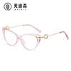 Gafas Jamie 5100 de Comercio Exterior Transfronterizo Ojo de Gato con Montura para Graduación Tr90 Metal Strass Gafas Anti Luz Azul