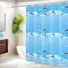 Cortina de Ducha para Baño Amazon Transfronteriza Peva Impermeable y Antimoho Cortina Divisoria de Baño Cortina de Puerta de Ducha Fabricante Suministro Listo