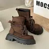 Botas de estilo retro con plataforma para mujer, colección primavera/otoño 2026, versátiles y estilizan, perfectas con faldas, Botas tipo Dr. Martens