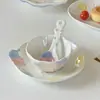 Nuevo Lindo Juego de Plato y Tazón de Cerámica 2026 para Uso Doméstico, Vajilla de Alto Valor, Tazones, Platos, Platos de Postre, Tazones para Arroz, Tazones para Sopa