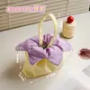 Bolsa de Mão Portátil com Cordão de Flor Criativa Fresca Grande Capacidade Nova de Alto Valor Versátil para Trabalho e Viagem Bolsa de Armazenamento
