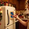 Novo produto transfronteiriço: Porta-retrato de pão de gengibre de Natal, ímã de geladeira acrílico, adesivo magnético de geladeira Papai Noel