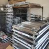 201 Mesa dobrável espessada 4 cm Tampo de mesa Todo em aço inoxidável Mesa de escrita para lareira quente doméstica Mesa portátil Dobrável para áreas externas