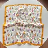 Serie Océano Pañuelo Cuadrado Pequeño de Imitación de Seda Versátil para Primavera y Verano Pañuelo de Seda Profesional Pañuelo para la Cabeza de Múltiples Usos Corbata para Bolso de Viaje Pañuelo de Seda