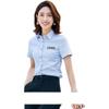 Camisa de Verano de Manga Corta con Rayas Verticales para Hombre y Mujer Ropa de Negocios Camisa de Trabajo Departamento de Ventas Inmobiliarias Ropa de Trabajo Logo Bordado