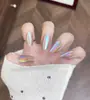 Usando una pieza de uña prefabricada al por mayor, chapado de aurora de alto nivel, colorida pieza de uña, libro rojo pequeño, explosiones, pieza de uña