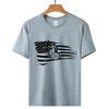 Camiseta con estampado de la bandera estadounidense para mujer, camiseta de manga corta con estampado de mariposas europeo y americano, camiseta femenina con la bandera del Día de la Independencia, top europeo y americano para mujer