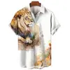 Estación independiente transfronteriza popular camisa casual para hombre de manga corta con estampado digital patrón de calavera una generación de cabello