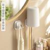 Portacepillos de dientes de pared, inodoro portátil sin perforaciones, portavasos para enjuague bucal, portavasos para cepillos de dientes, portacepillos eléctricos
