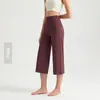 Pantalones de Yoga de Pierna Ancha Forrados de Polar Chuandun 2026, Pantalones Cortos, de Cintura Alta, Adecuados para Uso al Aire Libre, Pilates, Fitness y Yoga