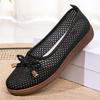 Zapatos de Mujer Feiwei de Verano Nuevo Estilo, Zapatos de Mujer del Viejo Beijing, Zapatos Cómodos para Madres de Mediana Edad y Ancianas, Zapatos de Malla Bajos de Suela Blanda Antideslizante