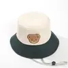 Chapéu Infantil Primavera e Outono Chapéu de Pescador Fino Versão Coreana Cabeça de Urso Meninos Meninas Versátil Casual Chapéu de Sol Bucket Tendência