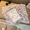 Pañuelo de Seda 70*70 Chifón de Seda Estampado Floral Pañuelo 100% Seda de Morera para Mujer, Pañuelo Cuadrado Pequeño para Atar Bolsos, Venta al por Mayor, Estilo Fresco y Dulce
