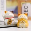 Adornos de Gato Furui de Dibujos Animados Adornos Lindos de Gato de Resina Manualidades de Resina para Escritorio de Oficina