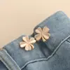 Botón de Trébol de Cuatro Hojas para Jeans, Accesorio de Ajuste de Cintura para Pantalones Demasiado Grandes, Botón Pin de Ajuste de Cintura