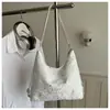 Bolso Tote Grande de Capacidad para Mujer con Bordado Fresco de Letra 2026 Diseño de Moda Personalizado Casual para Hombro y Cruzado