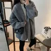 Cardigan de Punto Suelto Color Sólido Himalaya Perezoso Talla Grande Suéter para Mujer Otoño Invierno
