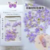 Nuevo Paquete de Materiales para Manicura con Flores de Pétalos Redondos Coloridas, Flores de Macarrón y Flores de Resina con Perlas y Bolas de Acero Mixtas