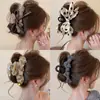 Pinza para el pelo con lazo de malla para mujer, Pinza de alta gama 2026 estilo nuevo para cabello grueso, Pinza de tiburón para la parte posterior de la cabeza, Accesorio para el pelo de verano