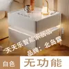 Mesita de Noche Inteligente Moderna Minimalista de Madera Maciza con Lujo Ligero Multifuncional Carga Inalámbrica Bluetooth Mesita de Noche Inteligente