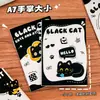 Lindo Gato Negro Mini Tapa Blanda Estudiante Dibujos Animados Rayado Bolsillo Cuaderno de Notas Alta Calidad Recompensa Papelería Pequeño Cuaderno Venta al por Mayor